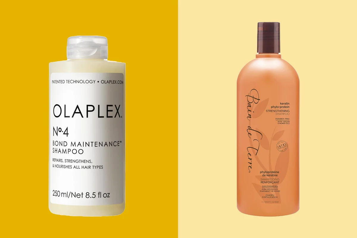 Two different types of protein shampoo.